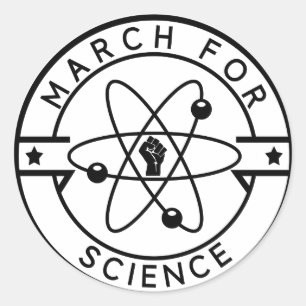 Sticker Rond la science de march_for