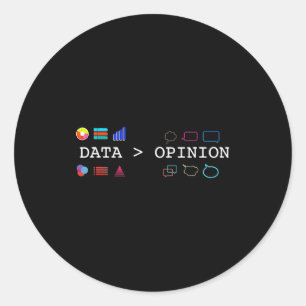 Sticker Rond La science des données et les statistiques Les don