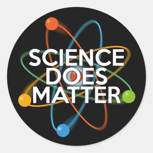 STICKER ROND LA SCIENCE EST IMPORTANTE (Devant)