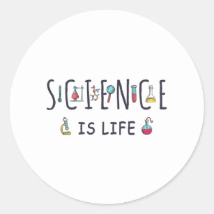 Sticker Rond La science est la vie