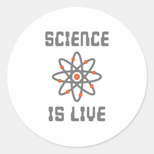 Sticker Rond La science est la vie (Devant)