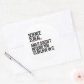 STICKER ROND LA SCIENCE EST RÉELLE (Enveloppe)