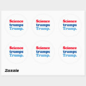 Sticker Rond La science l'emporte sur Trump (Feuille)