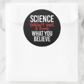 Sticker Rond La science ne donne pas de f—k (Sac)