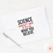 Sticker Rond La science ne donne pas de f—k (Enveloppe)