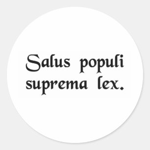 Sticker Rond La sécurité des personnes est la loi suprême