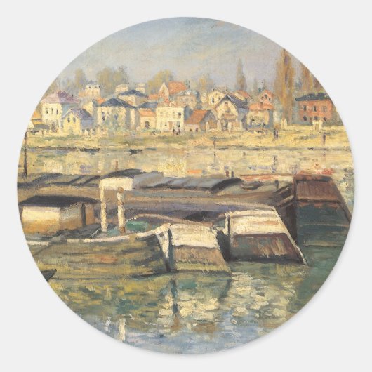 Sticker Rond La Seine à Asnières par Claude Monet (Devant)
