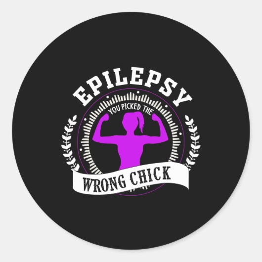 Sticker Rond La sensibilisation à l'épilepsie est indispensable (Devant)