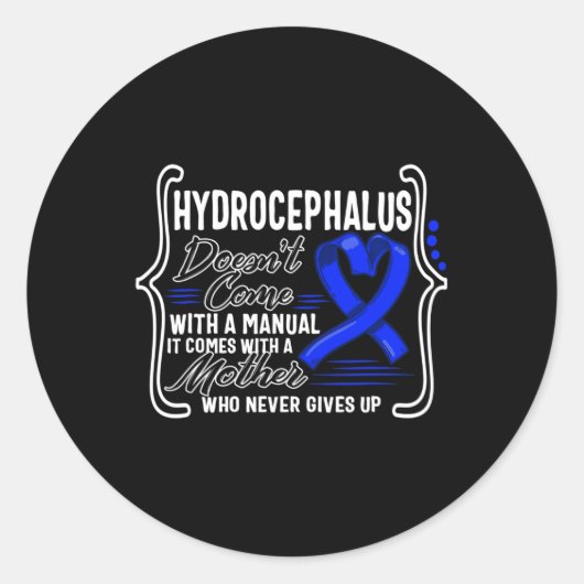 Sticker Rond La sensibilisation à l'hydrocéphalie n'est pas acc (Devant)