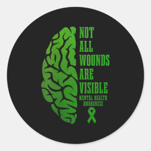 Sticker Rond La Sensibilisation Des Femmes À La Santé Mentale N