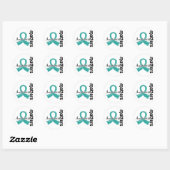 Sticker Rond La sensibilisation est importante 7 Cancer de l'ov (Feuille)