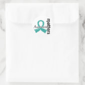 Sticker Rond La sensibilisation est importante 7 Cancer de l'ov (Sac)