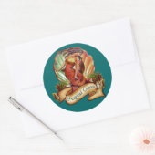 Sticker Rond La sirène magique de l'océan (Enveloppe)