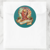 Sticker Rond La sirène magique de l'océan (Sac)