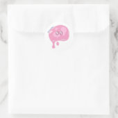 Sticker Rond La slime rose (Sac)