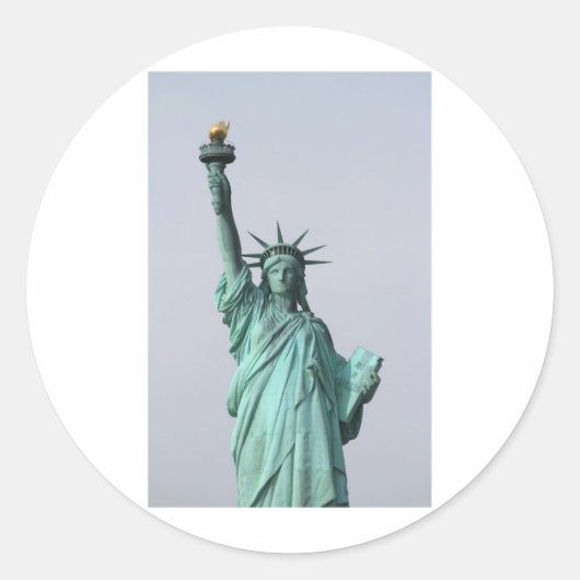 Sticker Rond La Statue de la Liberté (Devant)