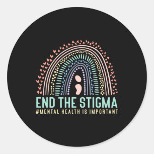 Sticker Rond La Stigmatisation La santé mentale est importante 