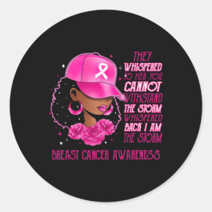 Sticker Rond La tempête Les femmes noires Le cancer du sein Sur