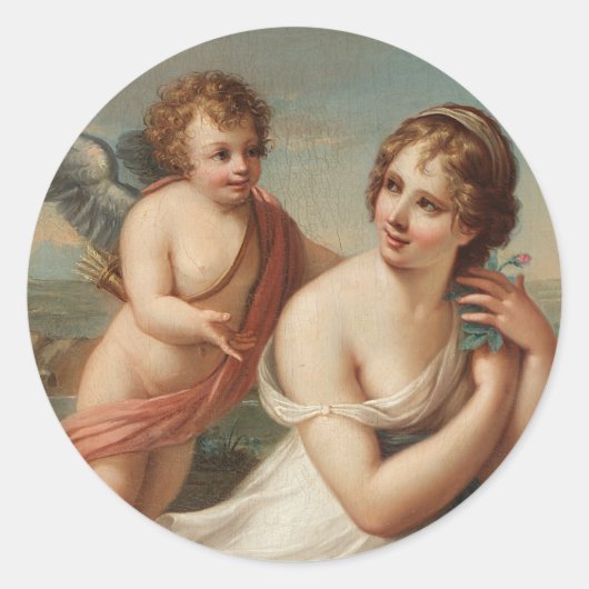 Sticker Rond La tentation d'Eros (Devant)