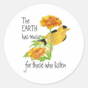 Sticker Rond La Terre a de la musique pour ceux qui écoutent Ci
