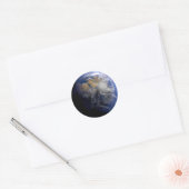 Sticker Rond La Terre Bleue De L'Espace Inspiration (Enveloppe)