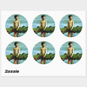 Sticker Rond La terre de vie (Feuille)