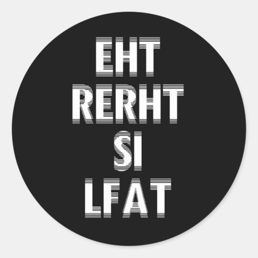 Sticker Rond La Terre Est Plate (Devant)
