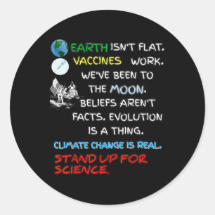 Sticker Rond La Terre n'est pas plate se tenir debout pour la s