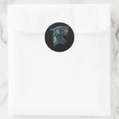Sticker Rond La Tête du Dragon (Sac)