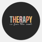 Sticker Rond La Thérapie De Sensibilisation À La Santé Mentale (Devant)
