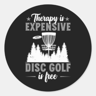 Sticker Rond La thérapie est chère Disc Golf Disc Golfeur