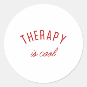 Sticker Rond La Thérapie Est La Santé Mentale Cool S La Sensibi