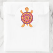 Sticker Rond La tortue douce (Sac)