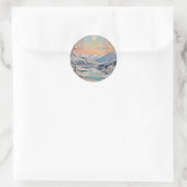 Sticker Rond La tranquillité d'hiver (Sac)