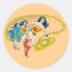 Sticker Rond La transformation de la femme des merveilles