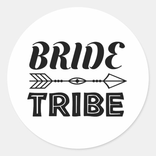 Sticker Rond La tribu de la mariée    (Devant)