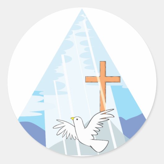 Sticker Rond La Trinité - Dieu le Père Fils et le Saint Esprit (Devant)