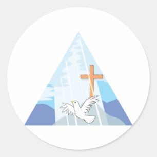 Sticker Rond La Trinité - Dieu le Père Fils et le Saint Esprit