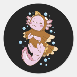 Sticker Rond La Turquie déguise le plaisir Axolotl