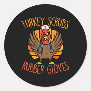 Sticker Rond La Turquie Scrubs Gants En Caoutchouc Infirmière T