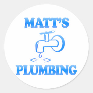 Sticker Rond La tuyauterie de Matt