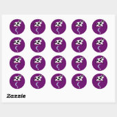 Sticker Rond La Vache S'Est Jumpé Sur La Lune Personnalisable V (Feuille)