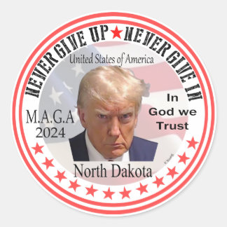 Sticker Rond La vague rouge du président Trump à travers l'Amér