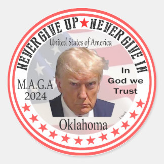 Sticker Rond La vague rouge du président Trump à travers l'Amér