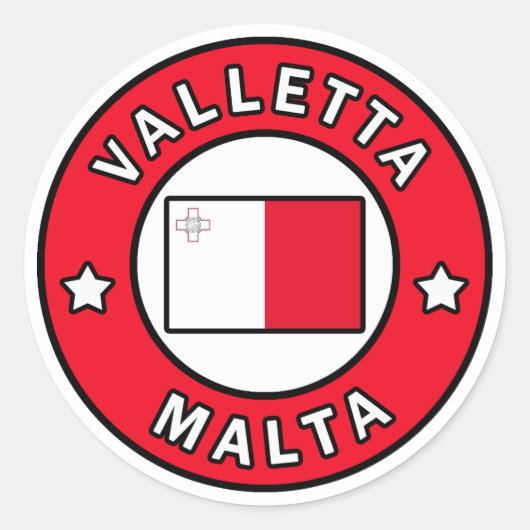 Sticker Rond La Valette Malte (Devant)