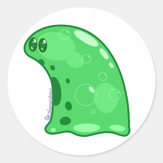 Sticker Rond La vase verte (Devant)