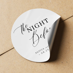 Sticker Rond La veille d'un dîner de répétition de mariage élég