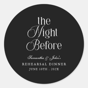 Sticker Rond La veille élégante et moderne dîner de répétition