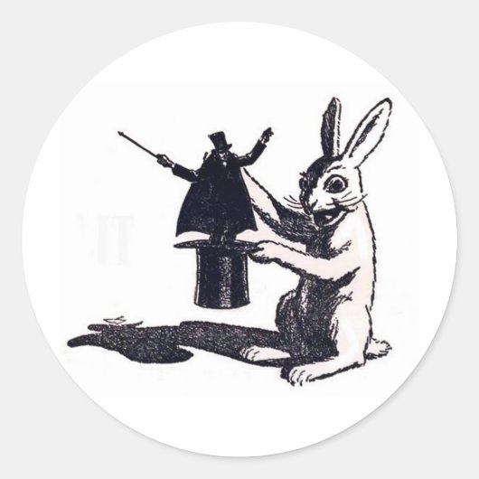 Sticker Rond La vengeance du lapin (Devant)