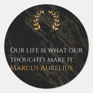 Sticker Rond La vérité de Marcus Aurelius : façonner la vie